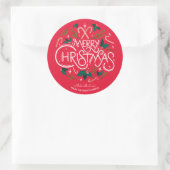 Sticker Rond Christmas Holly Berry Restauration maison (Sac)