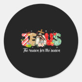 Sticker Rond Christmas Jesus Is The Reason For The Season Jesus (Devant)