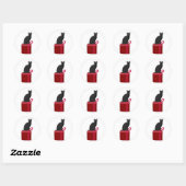 Sticker Rond Christmas Kitty (Feuille)