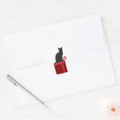 Sticker Rond Christmas Kitty (Enveloppe)