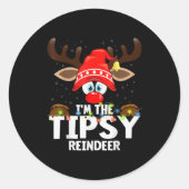 Sticker Rond Christmas Matching I'm The Tipsy Reindeer (Devant)