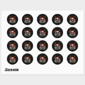 Sticker Rond Christmas Matching The Man Reindeer Family (Feuille)