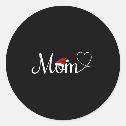 Sticker Rond Christmas Mom Cute Mom Christmas (Devant)