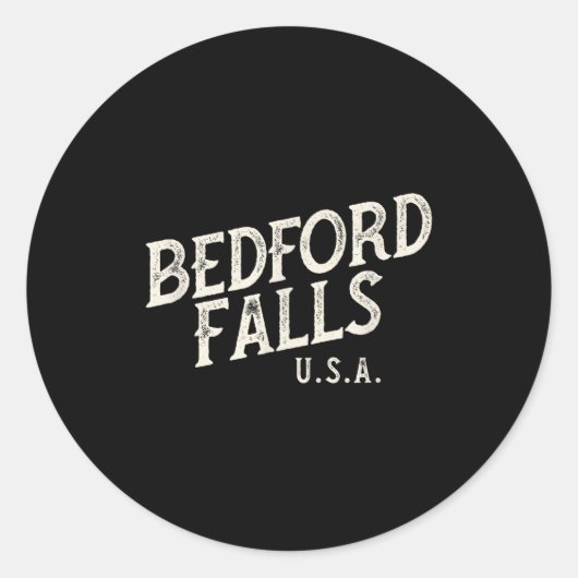 Sticker Rond Christmas Movie Clic, Bedford Falls. George Bailey (Devant)