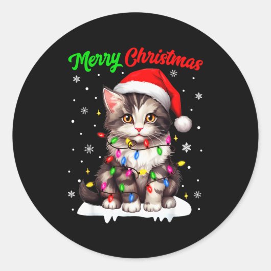 Sticker Rond Christmas Pajamas Men Women Kids Christmas Outfit (Devant)