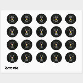 Sticker Rond Christmas Party Workplace Funny Design (Feuille)