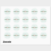 Sticker Rond Christmas Pine Border Mint Green (Feuille)