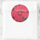 Sticker Rond Christmas Poinsettia - (Sac)