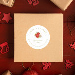 Sticker Rond Christmas Poinsettias Amour & Merci Soutien<br><div class="desc">Christmas Poinsettias Love & Merci Soutien Petit Entreprise Classic Sticker Rond. AVIS IMPORTANT : Ce design fait partie d'une collection et contient d'autres éléments coordonnés que vous pouvez trouver dans mon magasin. Parfois, il peut être difficile d'aesthealign et des textes ou initiales sur les dessins, si oui dites-moi et je...</div>