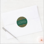 Sticker Rond Christmas Red Green Boho Flowers Retour Adresse<br><div class="desc">Fleurs de saumons rouges et verts de Noël Retourner l'adresse Sticker rond classique</div>