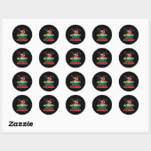 Sticker Rond Christmas Reindeer Santa Esol Vibes Funny Teacher  (Feuille)