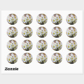 Sticker Rond Christmas Rose [Round Seal] (Feuille)