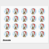 Sticker Rond Christmas Scottish Deerhound (Feuille)