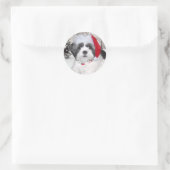 Sticker Rond Christmas Shih Tzu (Sac)