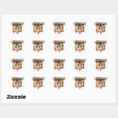 Sticker Rond Christmas Shih Tzu Dogs (Feuille)