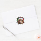 Sticker Rond Christmas Simple Photo Round Modern Return Adresse (Enveloppe)