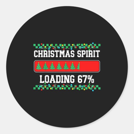 Sticker Rond Christmas Six Seven Srit Loading 67 Meme Gen Z Alp (Devant)