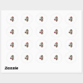 Sticker Rond Christmas Skeleton Hot Chocolate Xmas Men Women Ki (Feuille)