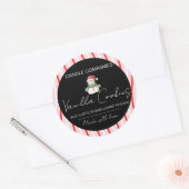 Sticker Rond Christmas  Snowman Candle Maker Business  (Enveloppe)