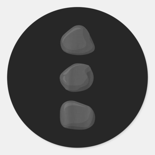 Sticker Rond Christmas Snowman Three Black Buttons Xmas Costume (Devant)