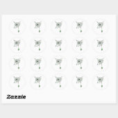 Sticker Rond Christmas Spider Web Lights Goth Holiday (Feuille)