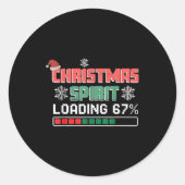 Sticker Rond Christmas Srit Loading 67% Funny Six Seven 6 7 Chr (Devant)
