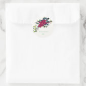 Sticker Rond Christmas Star Wreath Nom de famille (Sac)