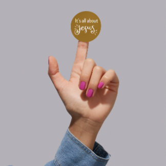 Sticker Rond Christmas Sticker, It Is All About Jesus #3