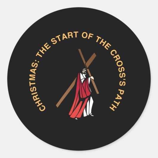 Sticker Rond Christmas: The Start of the Cross's Path (Devant)