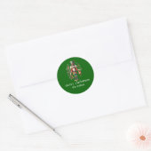 Sticker Rond Christmas Theme Cute Nutcracker Retro Typography  (Enveloppe)