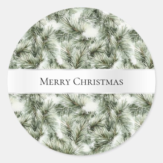 Sticker Rond Christmas Tree Branches (Devant)