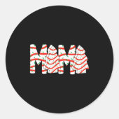Sticker Rond Christmas Tree Cake Mama Xmas Mom Family Matching (Devant)