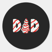 Sticker Rond Christmas Tree Cake Matching Family Party Pajama D (Devant)