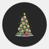 Sticker Rond Christmas Tree Sea Turtle Turtles Tortoise T-Shirt (Devant)