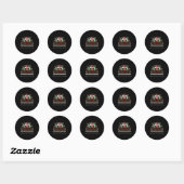 Sticker Rond Christmas Truck Cute Gnome  (Feuille)