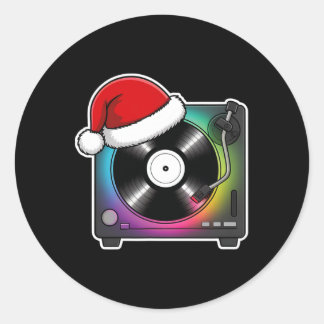 Sticker Rond Christmas Turntable Festive Holiday Xmas 