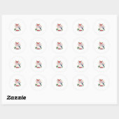Sticker Rond Christmas Unicorn Cute Magical Xmas Toddler Girls (Feuille)