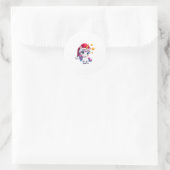 Sticker Rond Christmas Unicorn T-Shirt (3) (Sac)