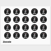 Sticker Rond Christmas When Your Dead Inside Funny Skeleton Xma (Feuille)