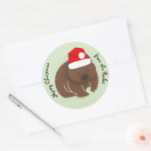 Sticker Rond Christmas Wombat (Enveloppe)