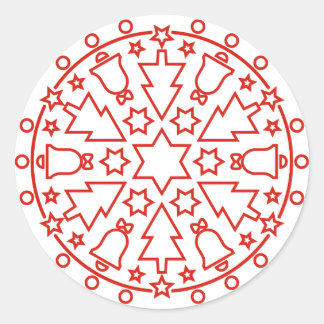 Sticker Rond Christmast Mandala 090225