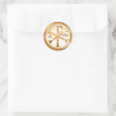 Sticker Rond Christogramme d'or (Sac)