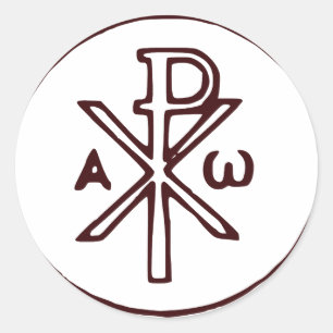 Sticker Rond Christogramme sacré Chi-Rho Beaux-Arts
