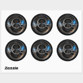STICKER ROND CHROME (Feuille)