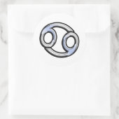 Sticker Rond Chrome comme cancer Signe zodiaque (Sac)