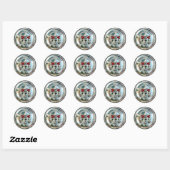 STICKER ROND CHROME SKULL (Feuille)