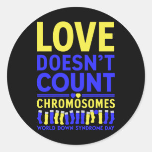 Sticker Rond Chromosomes De L'Amour - Au-Delà De Nombres Sticke