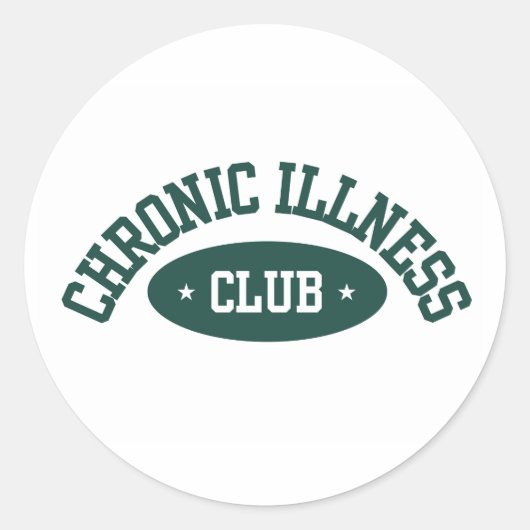 Sticker Rond Chronic Illness Club Sticker, Disability Awareness (Devant)