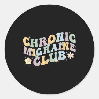 Sticker Rond Chronique Migraine Club Migraine Guerrier Migraine