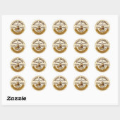 Sticker Rond Chroniques du Café - Conception de Brassin d'Âme R (Feuille)